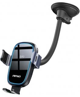 Holder for car na telefon szybę cockpit board charger inductive 15w amio-03780