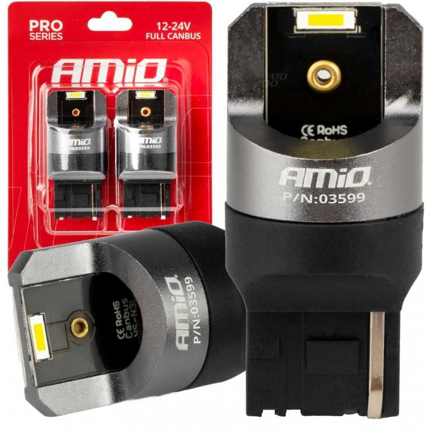 AMiO Żarówki led full canbus w21w
