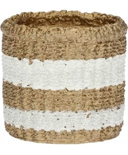 Rituali Domestici Rustykalna osłonka na doniczkę Pueblo - Kreminis, 11.5 cm