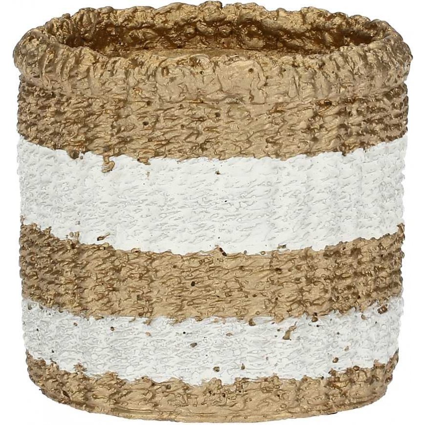 Rituali Domestici Rustykalna osłonka na doniczkę Pueblo - Kreminis, 11.5 cm