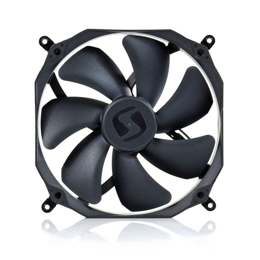 SilentiumPC Sigma Pro 140 PWM Datora korpusam Ventilators 14 cm Melns – 3