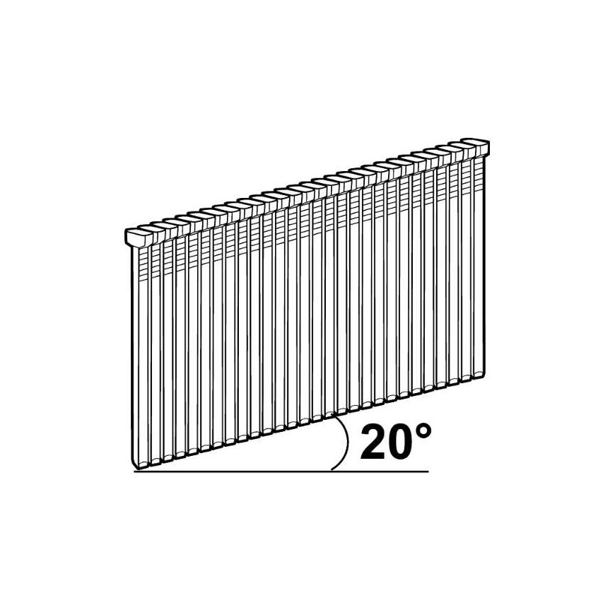 Nails Essve D16 1.6×19 mm 20° 7200 pcs. bright galvanizing