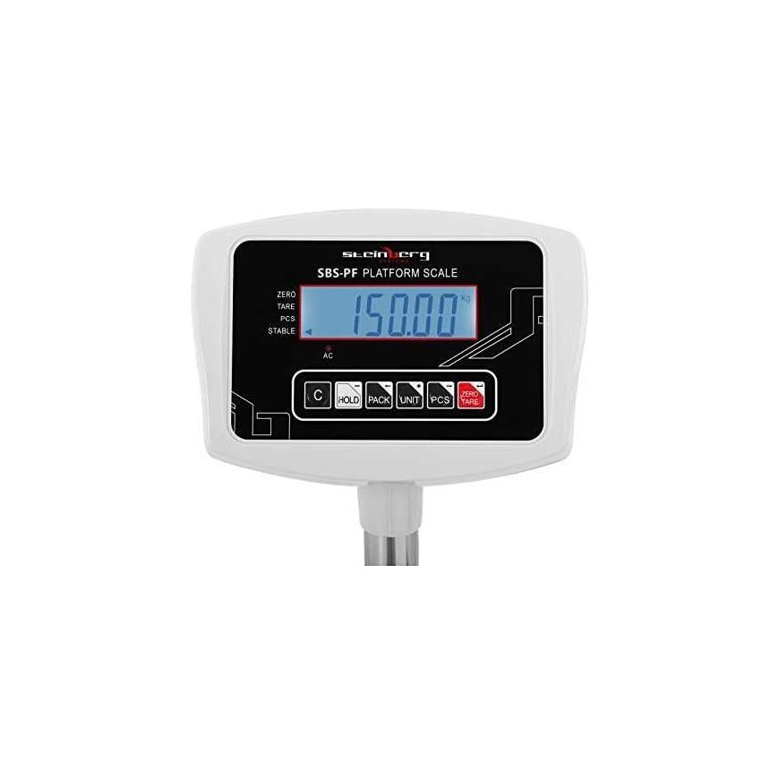 Virtuvinės svarstyklės Steinberg Systems Skaičiavimo platforminės sandėlio svarstyklės SBS-PF-150 LCD iki 150 kg – 5