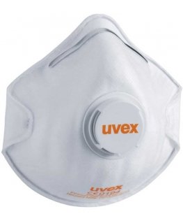 Respirator Uvex Silv-Air Classic 2210 FFP2, cup type with valve, white, 3 pcs in a retail package