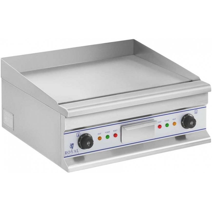 Sklandžiai grotelių plokštelė elektrinė grilis kepimui 60cm 400V Royal Catering RCG 60S