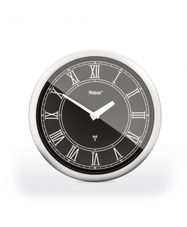 Mebus 19809 radio wall clock white/silver