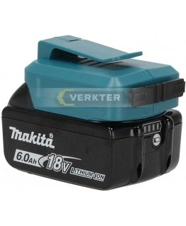 Akumuliatorių adapteris Ahlio tinka Makita 18V - USB (x2) tinka krauti telefono baterijoms
