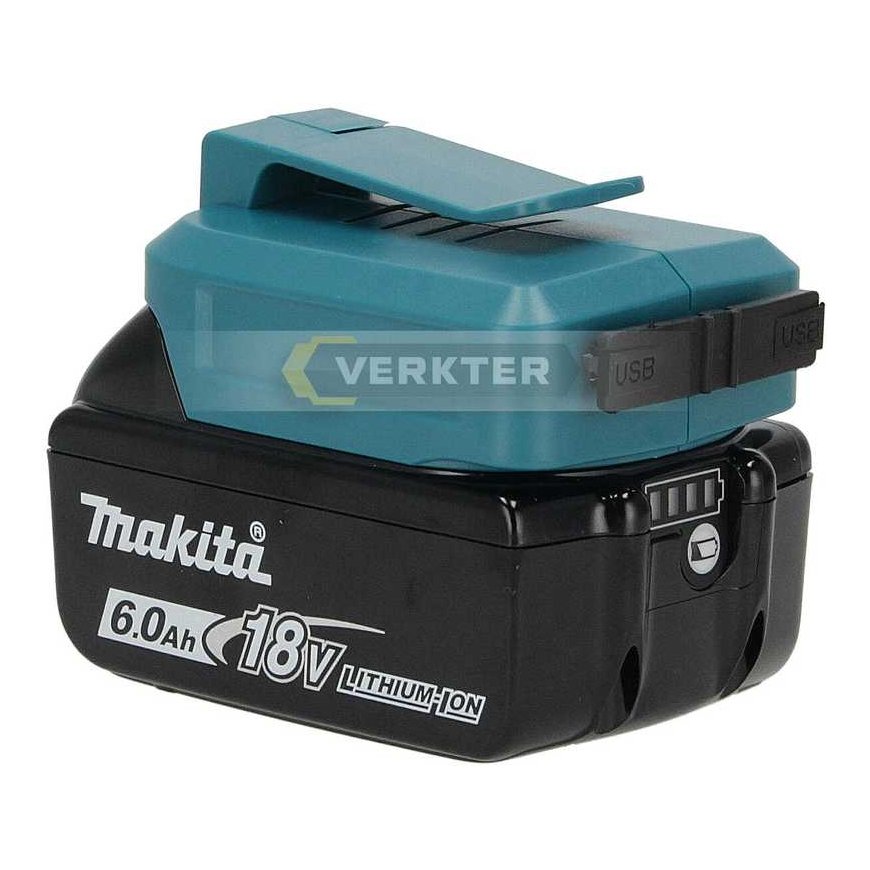 Battery adapter Ahlio suitable for Makita 18V - USB (x2) suitable for charging phone batteries