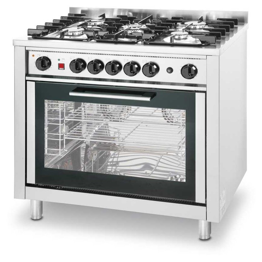 Hendi 5 burner gas stove with