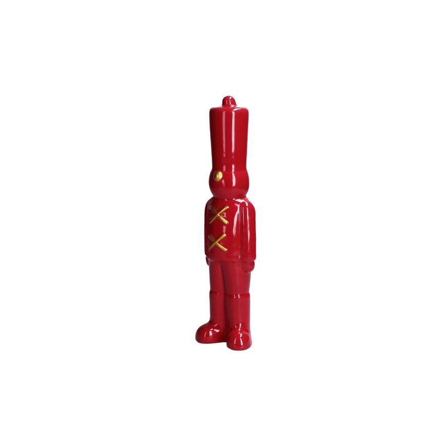 Rituali Domestici Figūrėlė w kształcie świątecznego żołnierza Sullattentisto - Raudona, 26 cm – 2