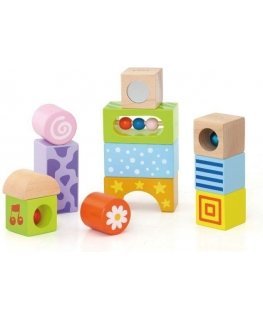 Set of wooden sound blocks 12 pcs., Viga