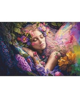 luca S Counted cross stitch kit "Flower bed" 42x28cm SLETIL8081