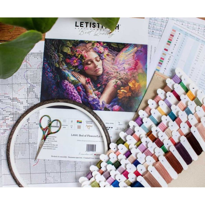 luca S Counted cross stitch kit "Flower bed" 42x28cm SLETIL8081 – 4