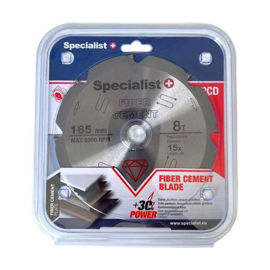 SPECIALIST+ etc. disc fiber. for cement, 8T 165 x 20 mm – 2