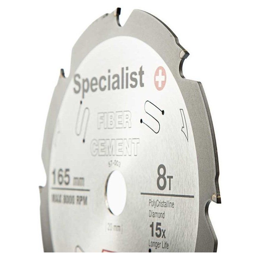 SPECIALIST+ etc. disc fiber. for cement, 8T 165 x 20 mm – 4