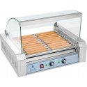 Royal Catering Roller grilis su dangteliu, ritininis grilis, dešrelių šildytuvas, 11 suktinukų Royal Catering Roller grilis su dangteliu, ritininis grilis, dešrelių šildytuvas, 11 suktinukų