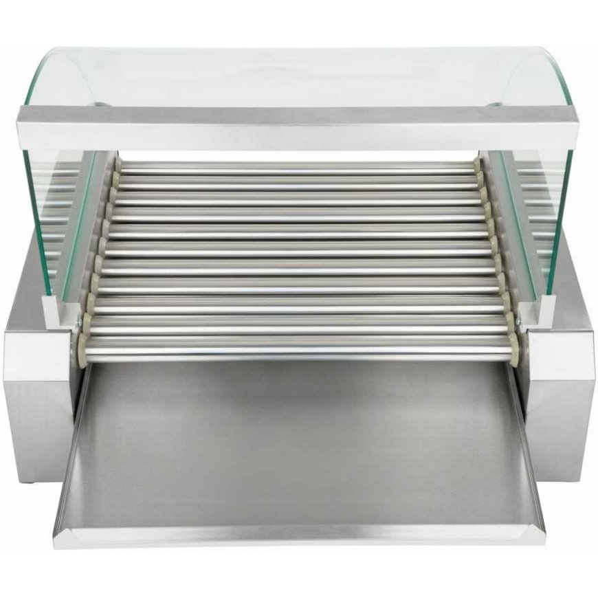 Royal Catering Roller grill with lid, roller grill, sausage warmer, 11 rolls – 4