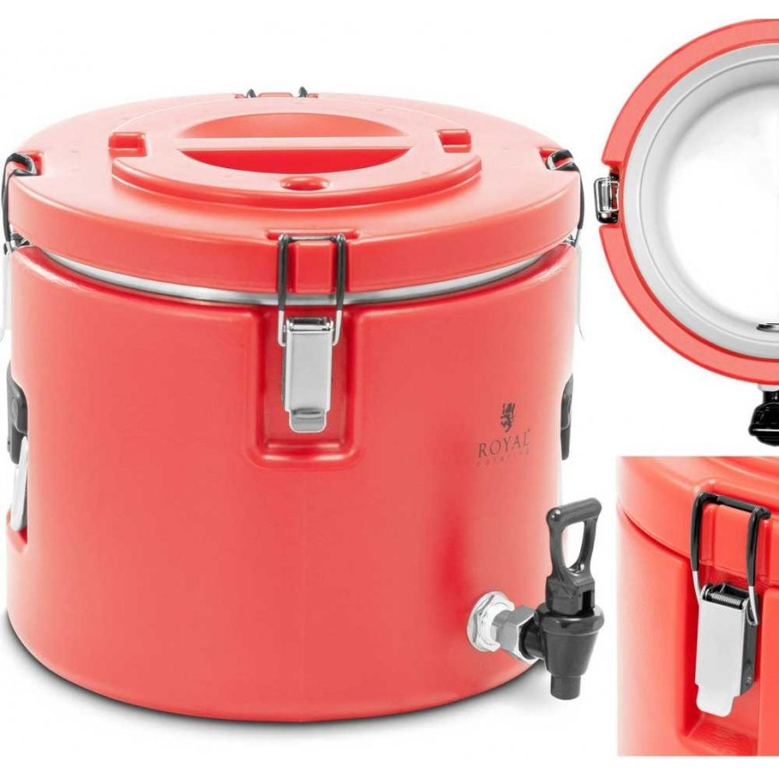 Royal Catering Maitinimo gastronominis termosas su čiaupu gėrimams gabenti, 15 l