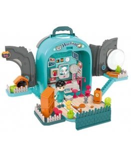 WOOPIE Domek dla Lalek 3w1 Set do Pielęgnacji Pieska w Plecaku