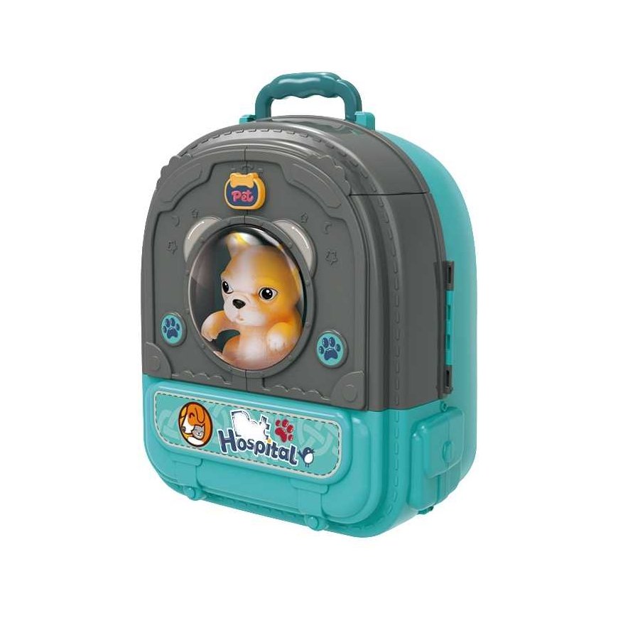 WOOPIE Domek dla Lalek 3w1 Set do Pielęgnacji Pieska w Plecaku – 3