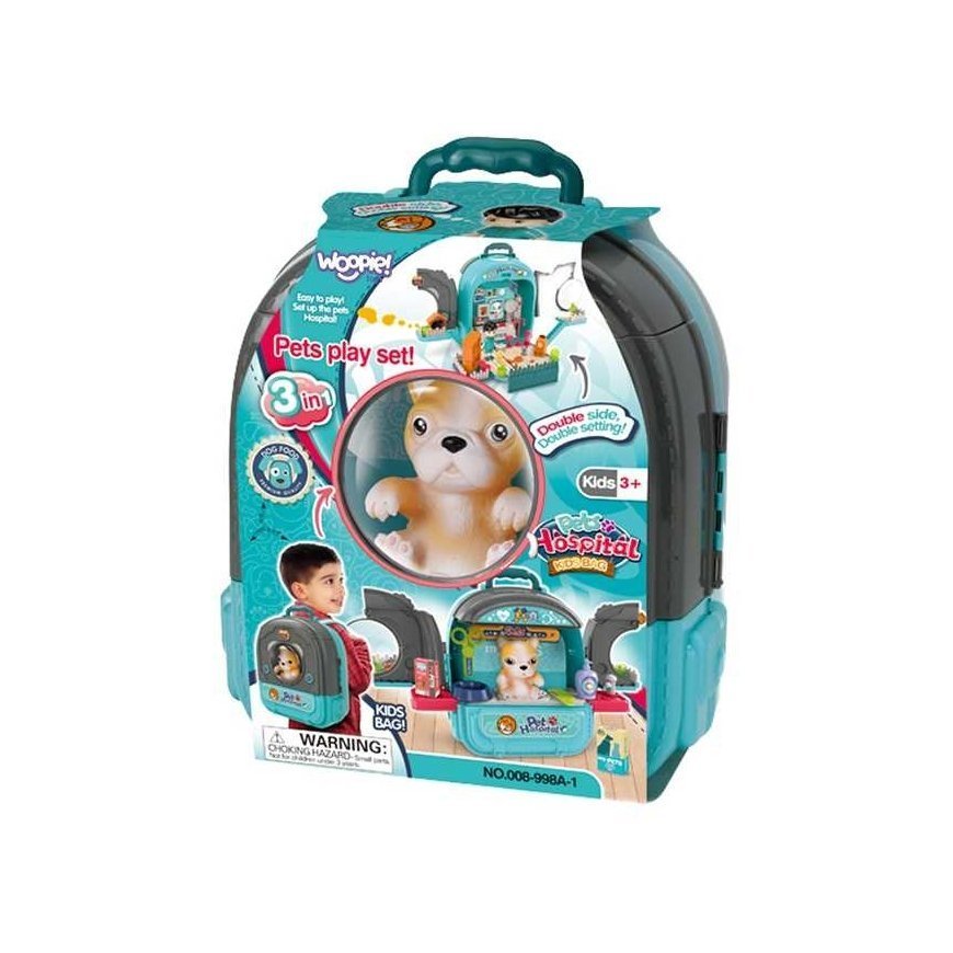 WOOPIE Domek dla Lalek 3w1 Rinkinys do Pielęgnacji Pieska w Plecaku – 5