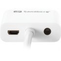 Sandberg 508-77 videokaabliadapter HDMI tüüp A (Standard) VGA (D-Sub) + 3.5mm Valge