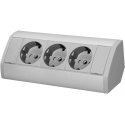Orno Nest in furniture 3x2P+Z (Schuko), grey-silver