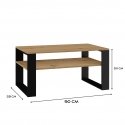 Topeshop MODERN 1P ART CZ kafijas galdiņš, stilīgs galdiņš Taisnstūra forma 2 kāja (-s)