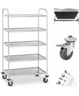 Royal Catering 5-Shelf Stainless Steel Catering Cart RCSW-5.1