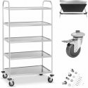 Royal Catering 5-Shelf Stainless Steel Catering Cart RCSW-5.1 Royal Catering 5-Shelf Stainless Steel Catering Cart RCSW-5.1