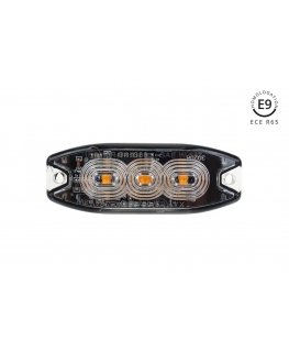 Lampa błyskowa ostrzegawcza płaska 6x3w led r65 r10 12v 24v amio-03930