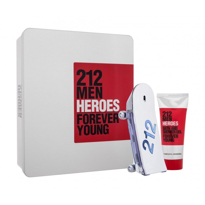 Carolina Herrera rinkinys Carolina Herrera 212 Men Heroes tualetinis vanduo 90ml + dušo želė 100ml