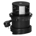 Orno's Furniture Nest? 10 cm retractable from above with inductive charger, USB charger and 1.5 m cable, 3x2P+Z (Schuko), Qi 1.2 Orno's Furniture Nest? 10 cm retractable from above with inductive charger, USB charger and 1.5 m cable, 3x2P+Z (Schuko), Qi 1.2