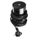 Orno's Furniture Nest? 10 cm retractable from above with inductive charger, USB charger and 1.5 m cable, 3x2P+Z (Schuko), Qi 1.2 Orno's Furniture Nest? 10 cm retractable from above with inductive charger, USB charger and 1.5 m cable, 3x2P+Z (Schuko), Qi 1.2