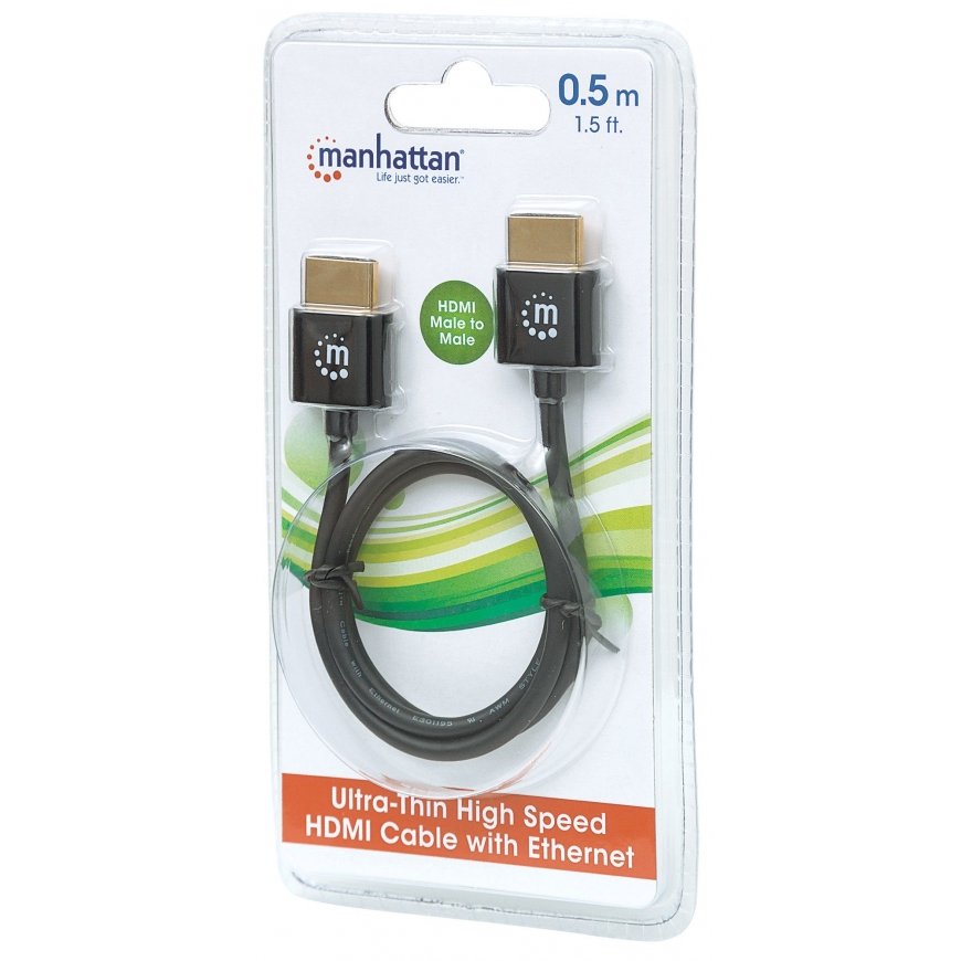 Manhattan 394406 HDMI-kaabel 0,5 m HDMI tüüp A (Standard) Must – 5