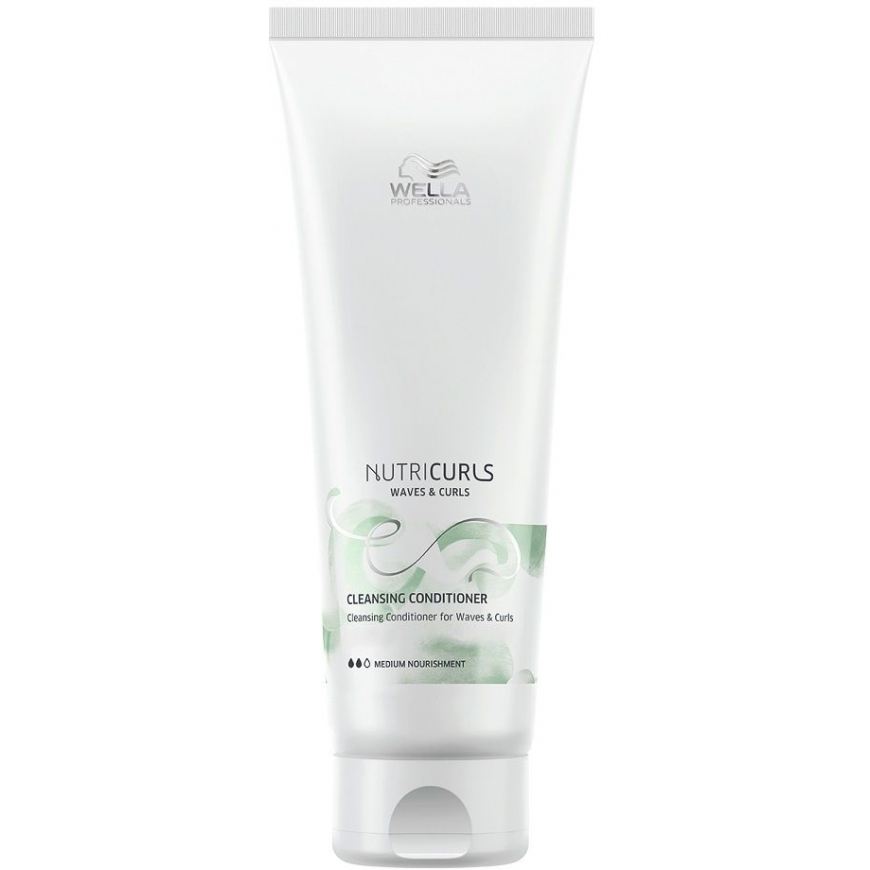 Wella Nutricurls Waves & Curls valomasis kondicionierius garbanotiems ir banguotiems plaukams 250ml – 2