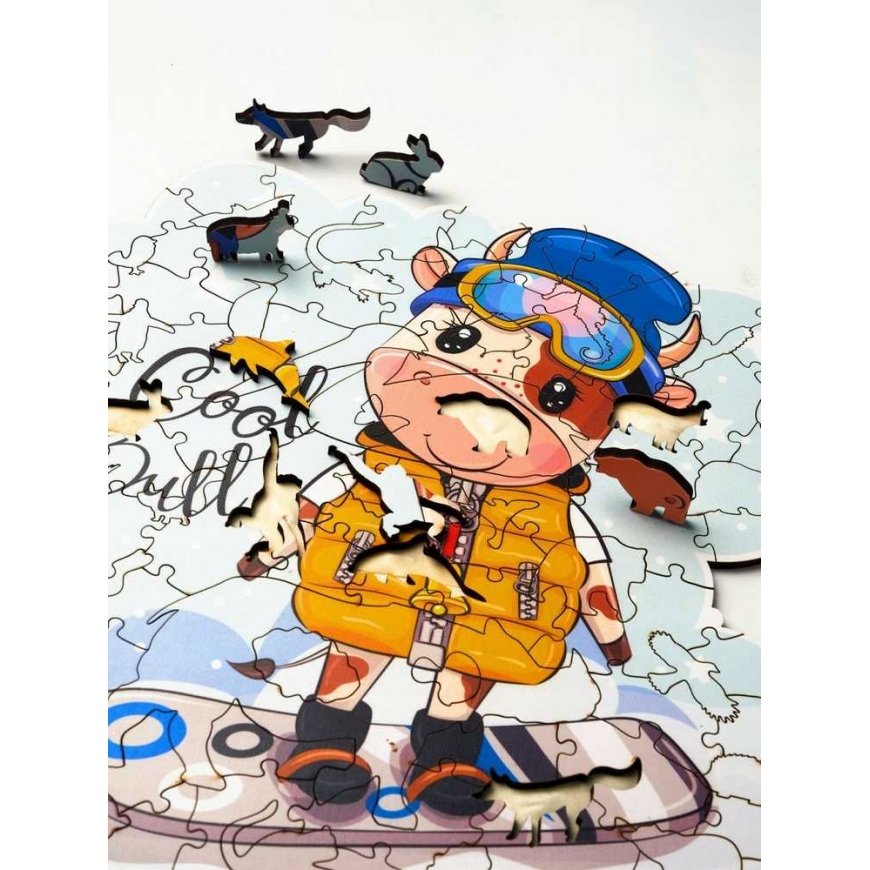 Puzzle Beldizart Bull on a snowboard NDDPZ-01 – 2