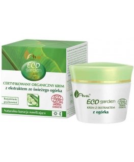 Ava Laboratorium Eco Garden certyfikowany organiczny krem su ekstraktem ze świeżego ogórka 20+ 50ml