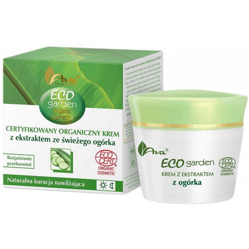 Ava Laboratorium Eco Garden certified organic cream with fresh cucumber extract 20+ 50ml