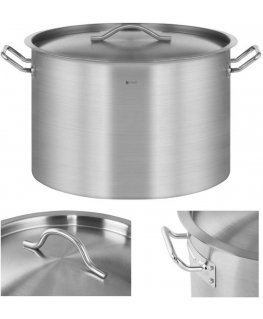 Royal Catering Cooking pot with lid, stainless steel, for induction cooker, 113 L