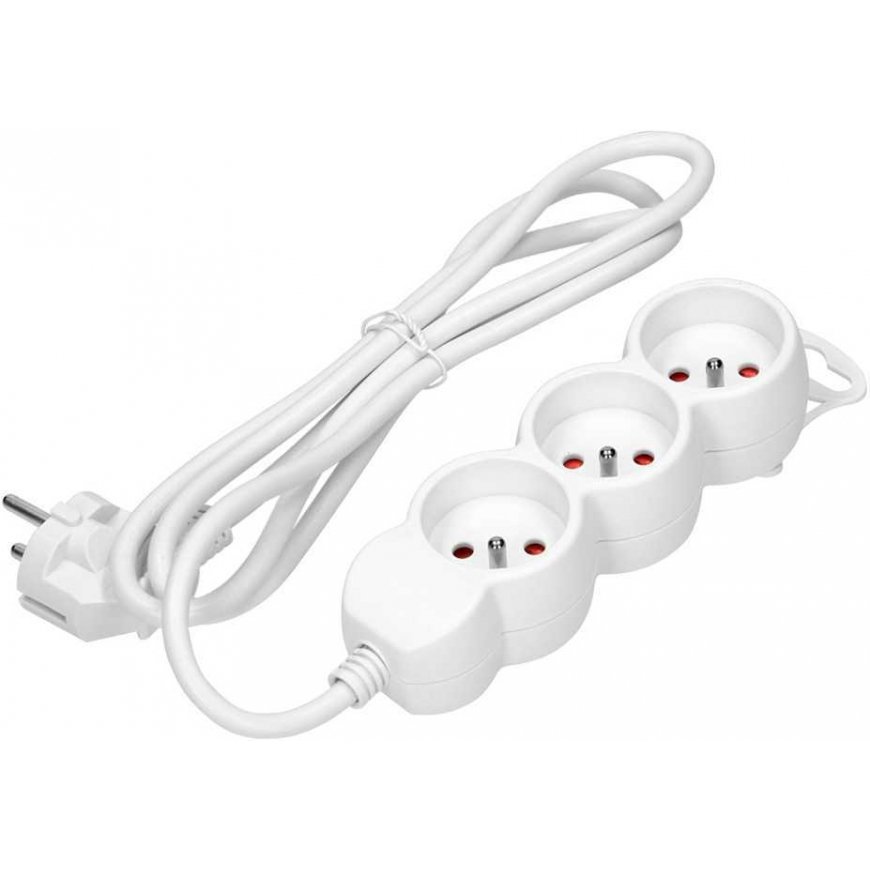 Orno 3-way extension cable 2P+E, 5m