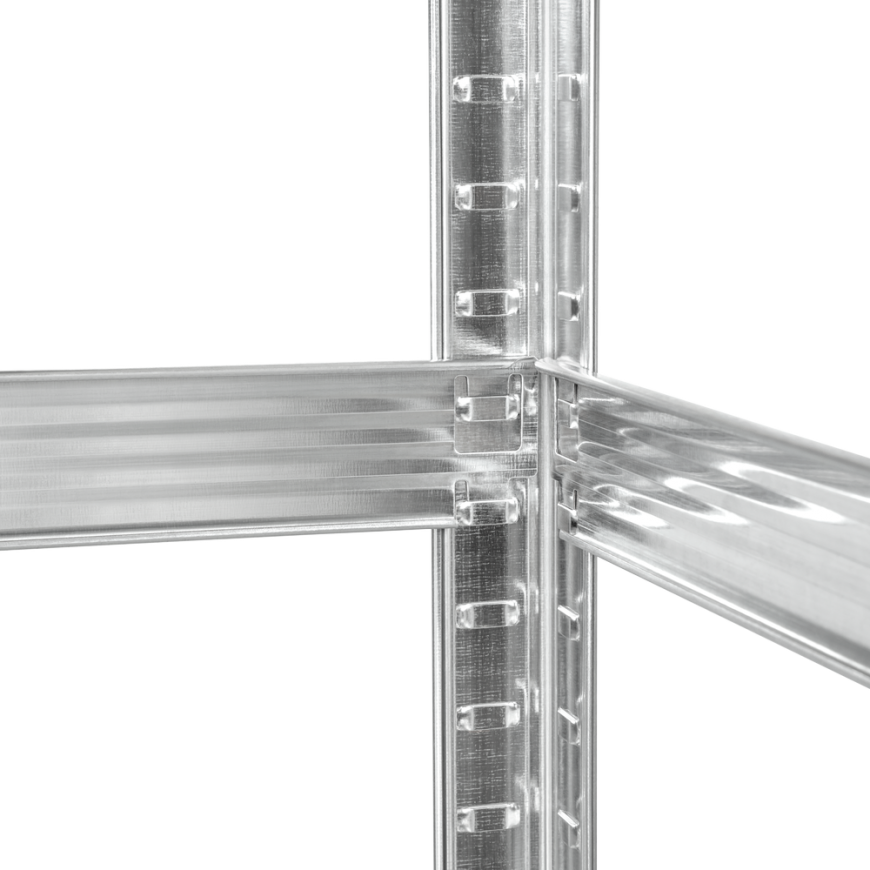 Shelf metalowy magazynowy 205x120x45 silver Rebel – 5