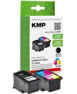 KMP C97V струйный картридж 2 шт Совместимый Высокая (XL) Черный, Голубой, Пурпурный, Желтый