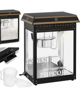 Royal Catering Retro popcorn maker TEFLON 1600 W 5-6kg/h - black and gold