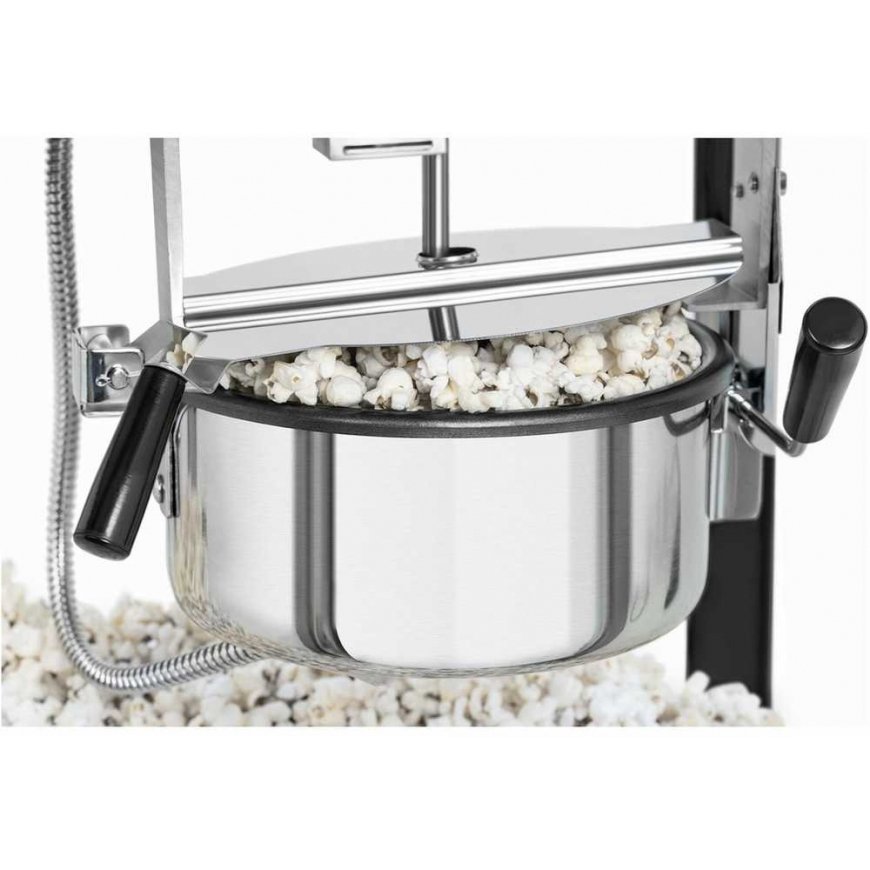 Royal Catering Retro popcorn maker TEFLON 1600 W 5-6kg/h - black and gold – 5