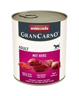 ANIMONDA GranCarno Adult with hearts - wet dog food - 800g
