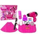 Lean Toys Beauty Hairdressing Set Hair dryer Curling iron Pink Lean Toys Beauty Hairdressing Set Hair dryer Curling iron Pink