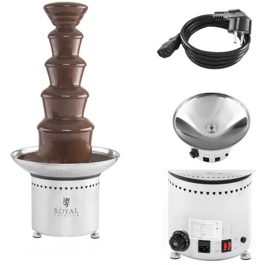 Šokoladinis fontanas šokoladui 5 pakopų 6kg Royal Catering RCCF-65W4
