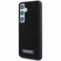 Karl Lagerfeld dėklas, skirtas Samsung Galaxy S24 Plus KLHCS24MHDSPRK juodas HC RHINESTONE LOGO METAL PLOKŠTELĖ