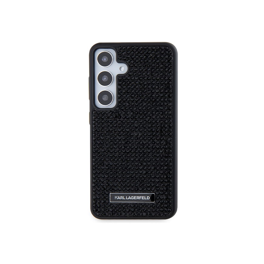 Karl Lagerfeld Case for Samsung Galaxy S24 Plus KLHCS24MHDSPRK Black HC RHINESTONE LOGO METAL PLATE – 3